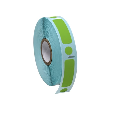 Globe Scientific Label/Dot Combo Roll, Cryo, Direct Thermal, 38x13mm & 9.5mm, Dot for 2.0mL Tubes, Orange, 500PK LTC-38X13-95N